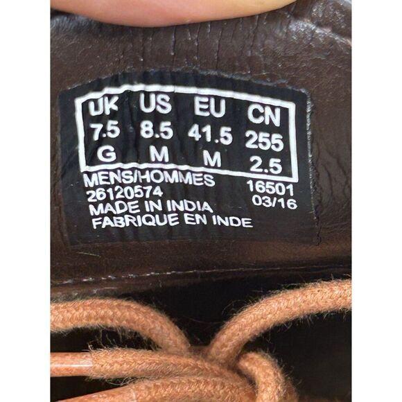 Clarks Pitney Limit Blue Brogue Brown Leather Wingtip Shoes Mens Size 8.5 - Picture 7 of 8